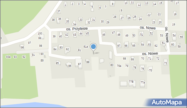 Szteklin, Osiedle Nowe, 80b, mapa Szteklin