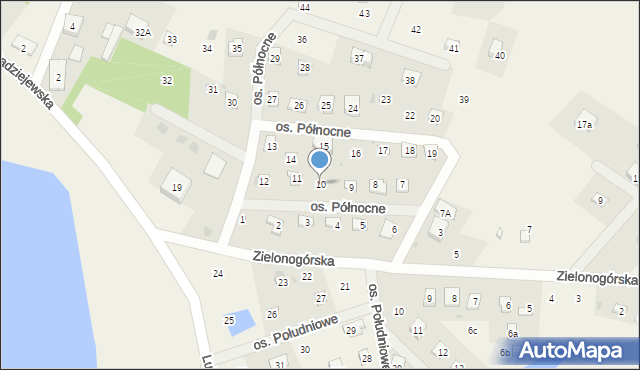 Szteklin, Osiedle Północne, 10, mapa Szteklin