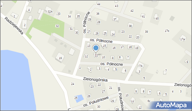 Szteklin, Osiedle Północne, 11, mapa Szteklin
