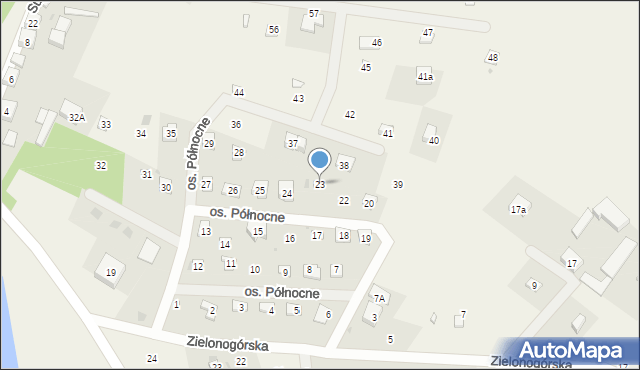 Szteklin, Osiedle Północne, 23, mapa Szteklin