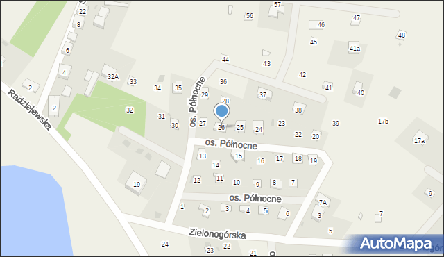 Szteklin, Osiedle Północne, 26, mapa Szteklin