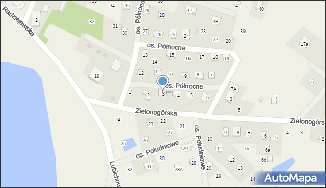 Szteklin, Osiedle Północne, 3, mapa Szteklin