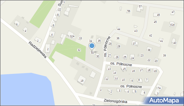 Szteklin, Osiedle Północne, 31, mapa Szteklin