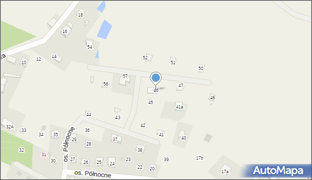 Szteklin, Osiedle Północne, 46, mapa Szteklin