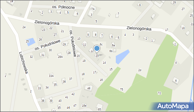 Szteklin, Osiedle Południowe, 13, mapa Szteklin