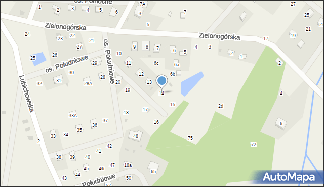 Szteklin, Osiedle Południowe, 14, mapa Szteklin