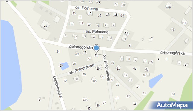 Szteklin, Osiedle Południowe, 21, mapa Szteklin