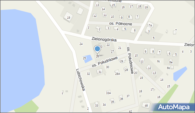 Szteklin, Osiedle Południowe, 26, mapa Szteklin