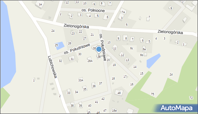 Szteklin, Osiedle Południowe, 28, mapa Szteklin