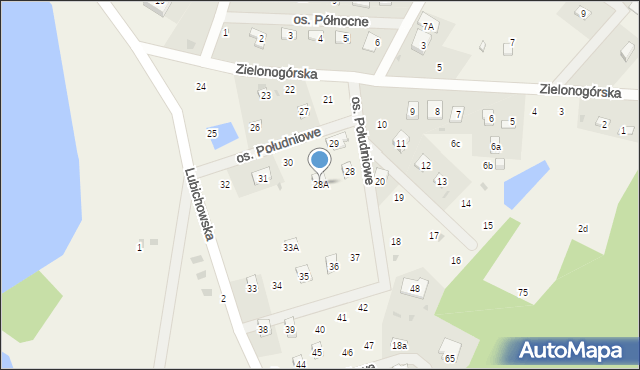 Szteklin, Osiedle Południowe, 28A, mapa Szteklin