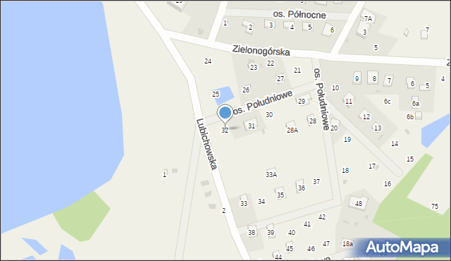 Szteklin, Osiedle Południowe, 32, mapa Szteklin