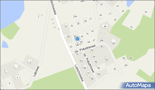 Szteklin, Osiedle Południowe, 44, mapa Szteklin