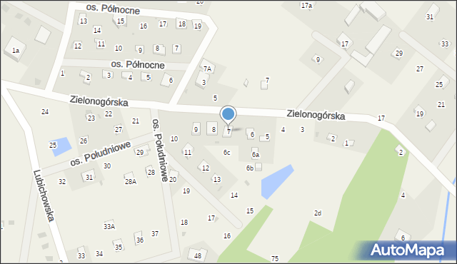 Szteklin, Osiedle Południowe, 7, mapa Szteklin