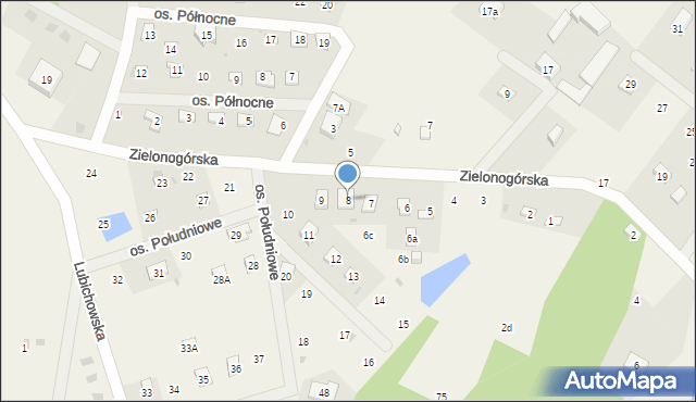 Szteklin, Osiedle Południowe, 8, mapa Szteklin