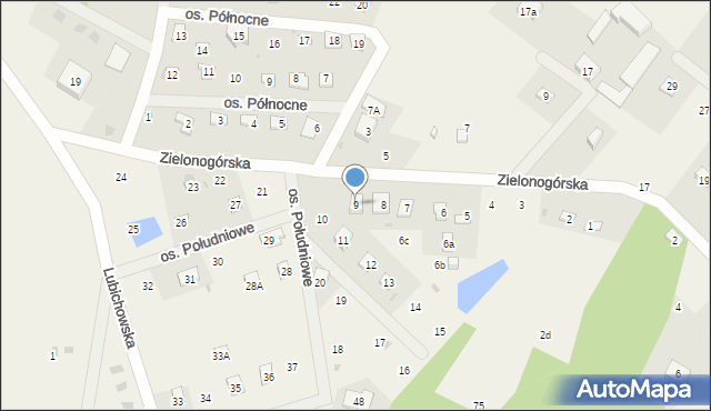Szteklin, Osiedle Południowe, 9, mapa Szteklin