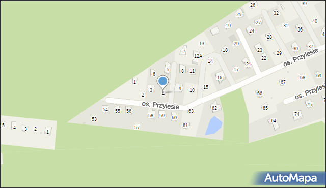 Szteklin, Osiedle Przylesie, 4, mapa Szteklin