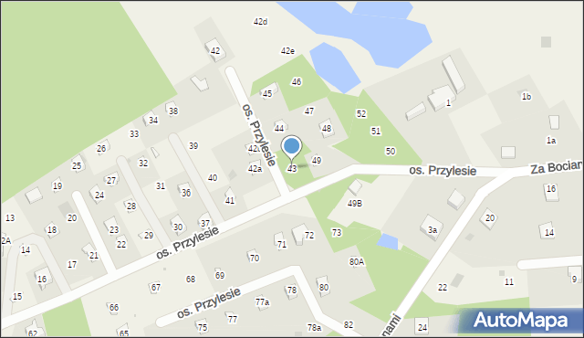 Szteklin, Osiedle Przylesie, 43, mapa Szteklin