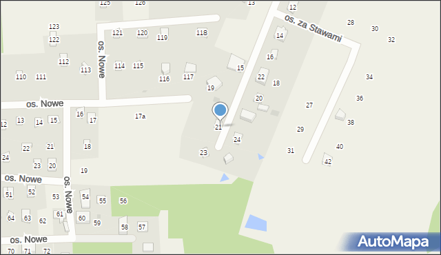 Szteklin, Osiedle za Stawami, 25, mapa Szteklin
