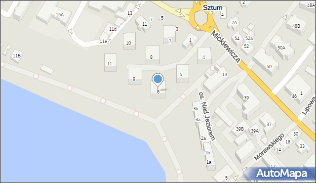 Sztum, Osiedle Nad Jeziorem, 6, mapa Sztum