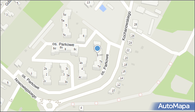 Sztum, Osiedle Parkowe, 7, mapa Sztum