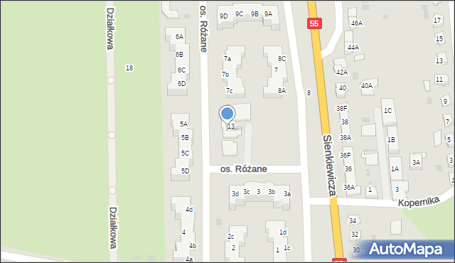 Sztum, Osiedle Różane, 30, mapa Sztum