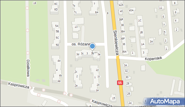 Sztum, Osiedle Różane, 3b, mapa Sztum
