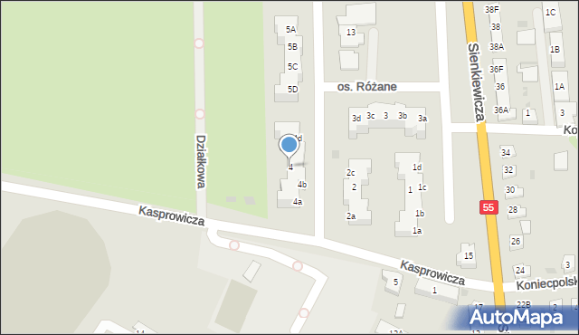 Sztum, Osiedle Różane, 4, mapa Sztum