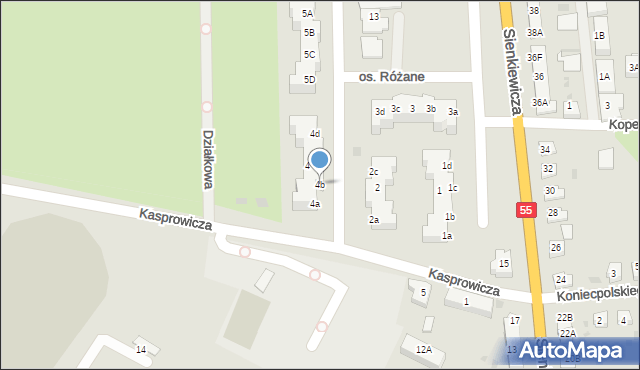Sztum, Osiedle Różane, 4b, mapa Sztum