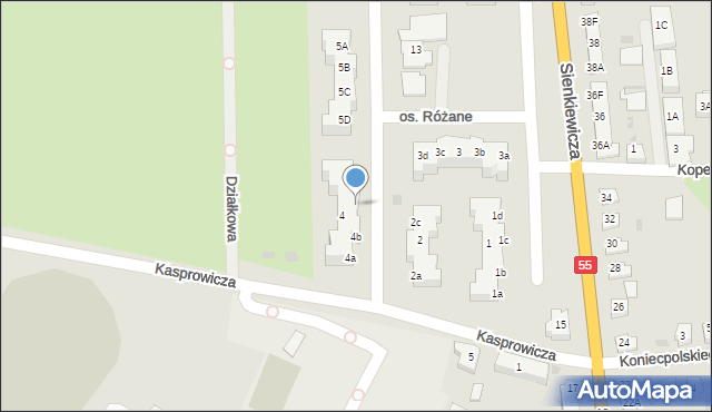 Sztum, Osiedle Różane, 4c, mapa Sztum