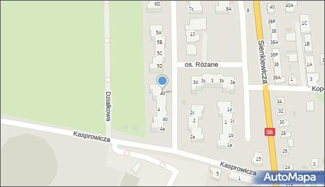 Sztum, Osiedle Różane, 4d, mapa Sztum