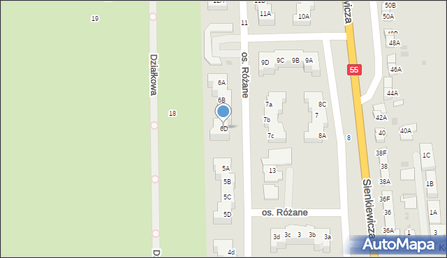 Sztum, Osiedle Różane, 6D, mapa Sztum
