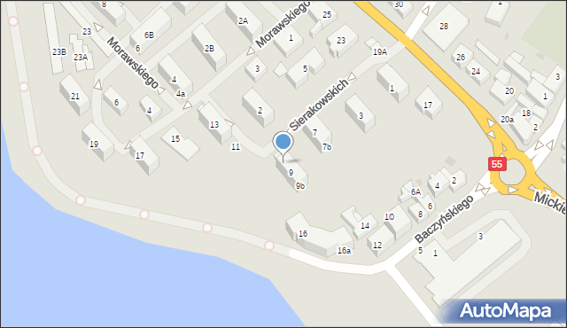 Sztum, Osiedle Sierakowskich, 9a, mapa Sztum