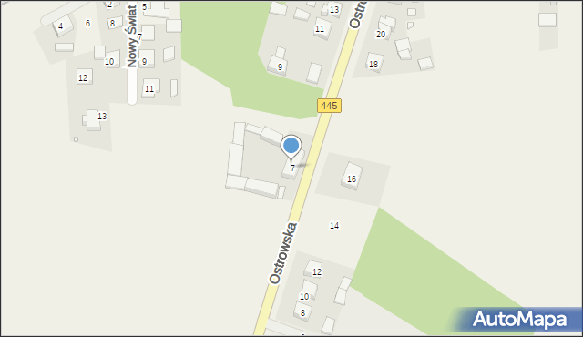 Tarchały Wielkie, Ostrowska, 7, mapa Tarchały Wielkie