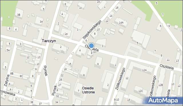 Tarczyn, Oszkiela Czesława, ks., 4, mapa Tarczyn