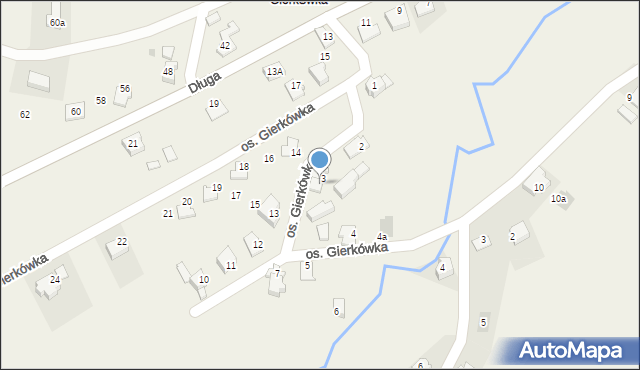 Targanice, Osiedle Gierkówka, 3a, mapa Targanice