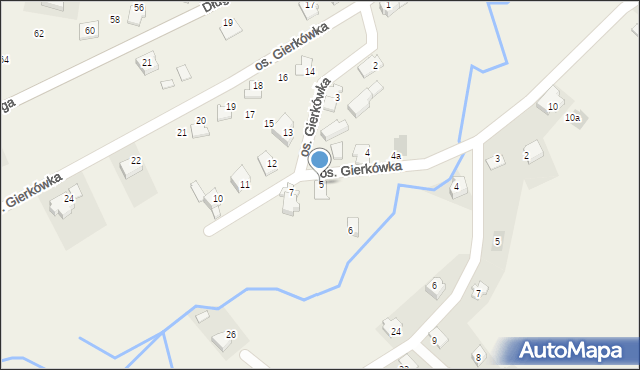 Targanice, Osiedle Gierkówka, 5, mapa Targanice