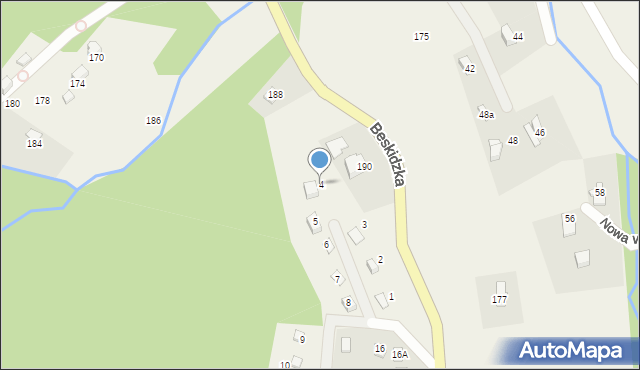 Targanice, Osiedle Modrzewiowe, 4, mapa Targanice