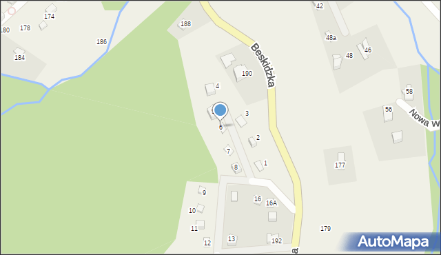 Targanice, Osiedle Modrzewiowe, 6, mapa Targanice