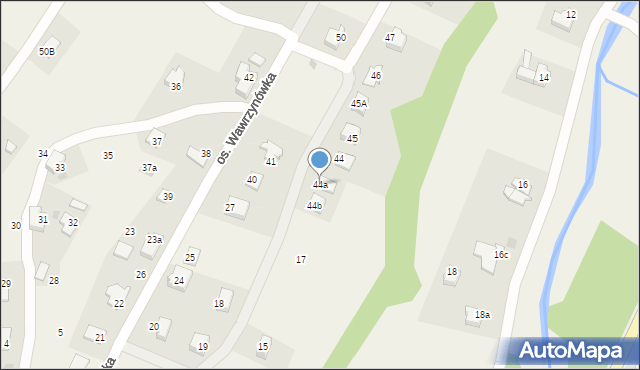 Targanice, Osiedle Wawrzynówka, 44a, mapa Targanice