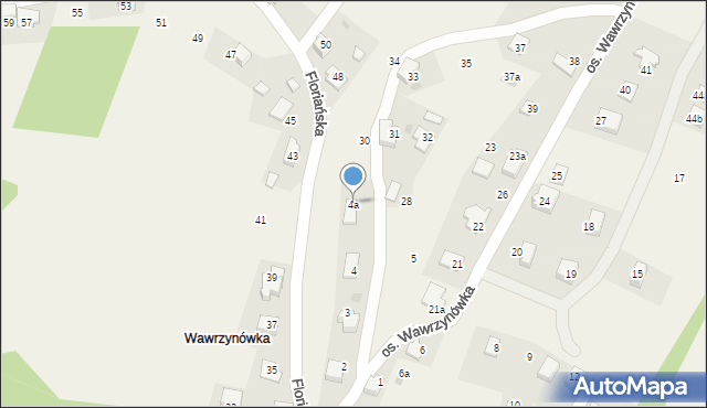 Targanice, Osiedle Wawrzynówka, 4a, mapa Targanice