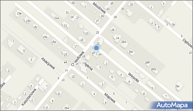 Targówka, Osiedlowa, 18a, mapa Targówka