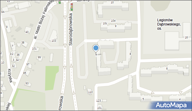 Tarnów, Osiedle Legionów Henryka Dąbrowskiego, 7, mapa Tarnów