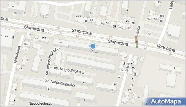 Tarnów, Osiedle Niepodległości, 1, mapa Tarnów