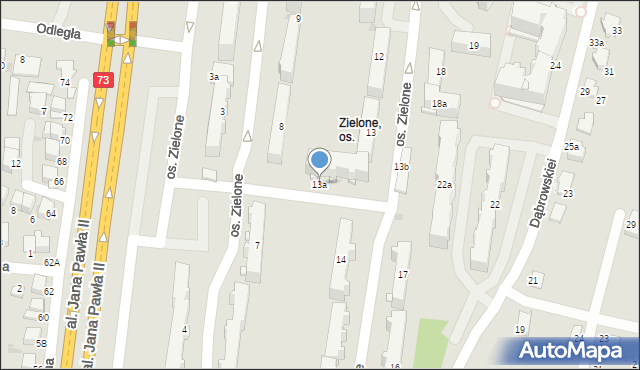 Tarnów, Osiedle Zielone, 13a, mapa Tarnów