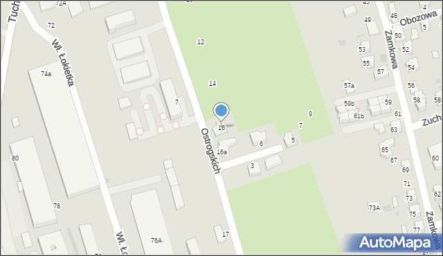 Tarnów, Ostrogskich, 16, mapa Tarnów