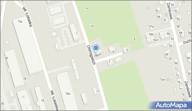 Tarnów, Ostrogskich, 16a, mapa Tarnów
