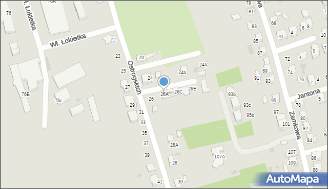 Tarnów, Ostrogskich, 26A, mapa Tarnów