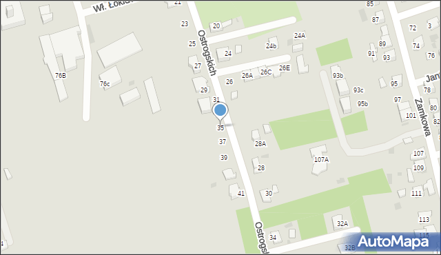 Tarnów, Ostrogskich, 35, mapa Tarnów