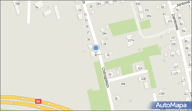Tarnów, Ostrogskich, 41, mapa Tarnów