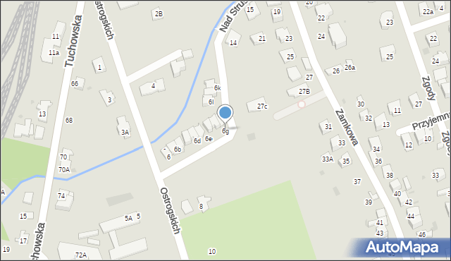 Tarnów, Ostrogskich, 6g, mapa Tarnów